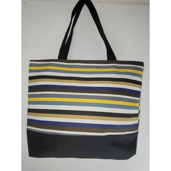 Women's Handbag Shoulder BEACH striped bag multicolor shoppers tote - Picture 11 of 16